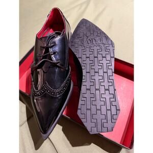 Kat Von D “Nina Oxford” Shoes – Size 8 – Black Patent – Signed – NEW in Box